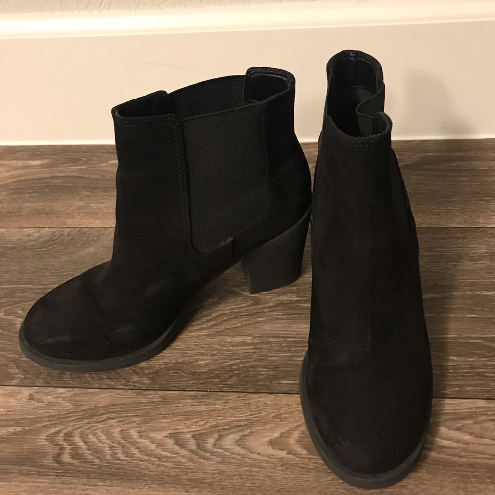 H&M Black Suede Ankle Boots